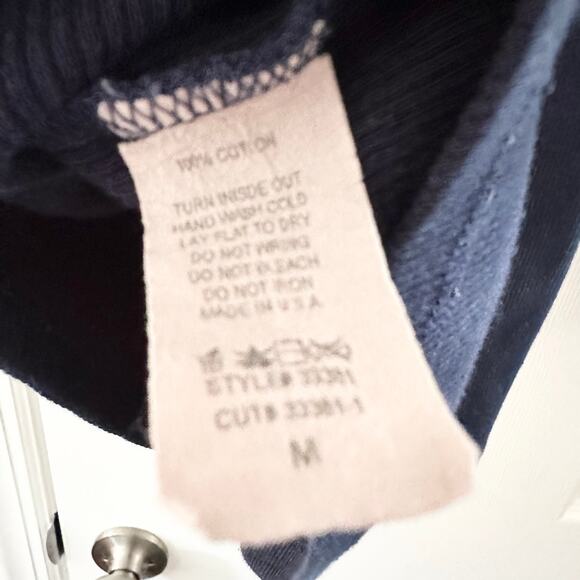 Suzie In The City Navy Blue Tie Dye White Cross Center Design Vtg Y2K Top Medium - Picture 10 of 10